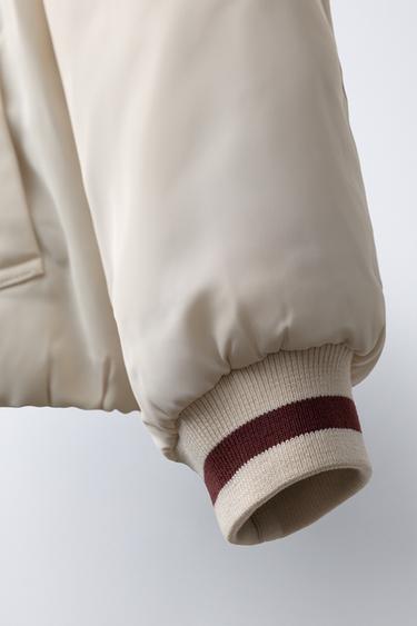 BLOUSON BOMBER À PIÈCES ANIMAL PRINT - Écru de Zara - Image 5