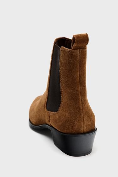 BOTTINES CHELSEA EN DAIM - Marron de Zara - Image 5
