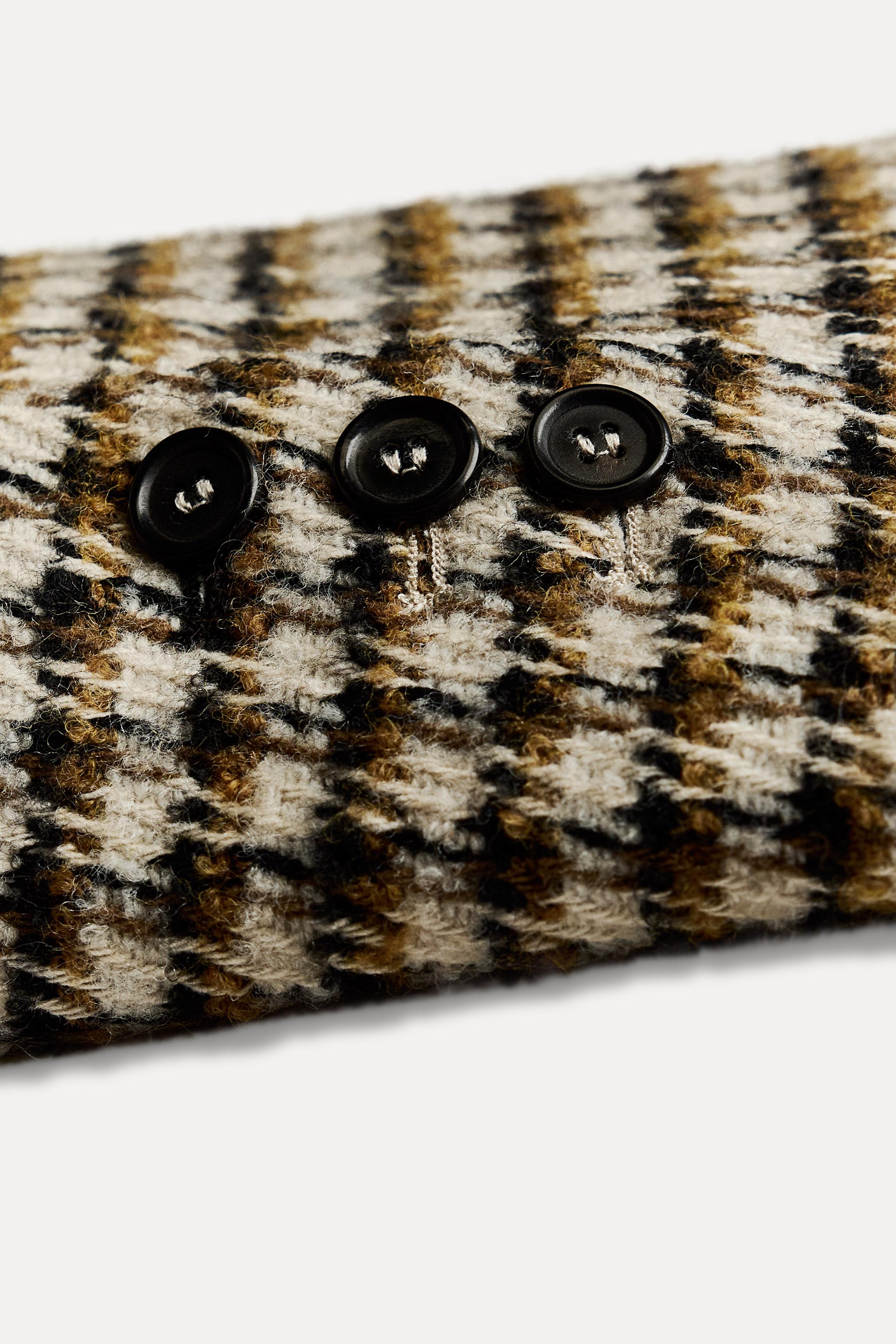 LONG PLAID COAT ZW COLLECTION - Ecru/Yellow | ZARA United States