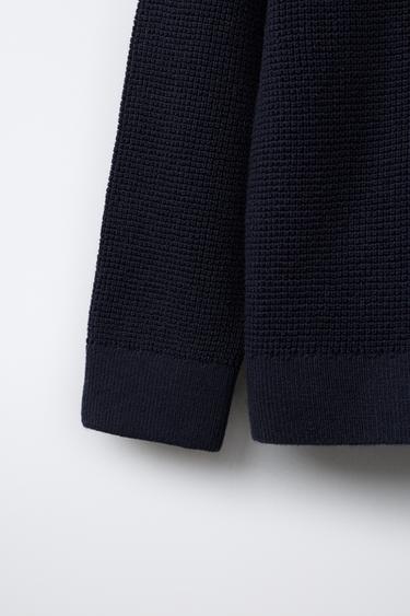 JERSEY PUNTO BÁSICO - Marino de Zara
