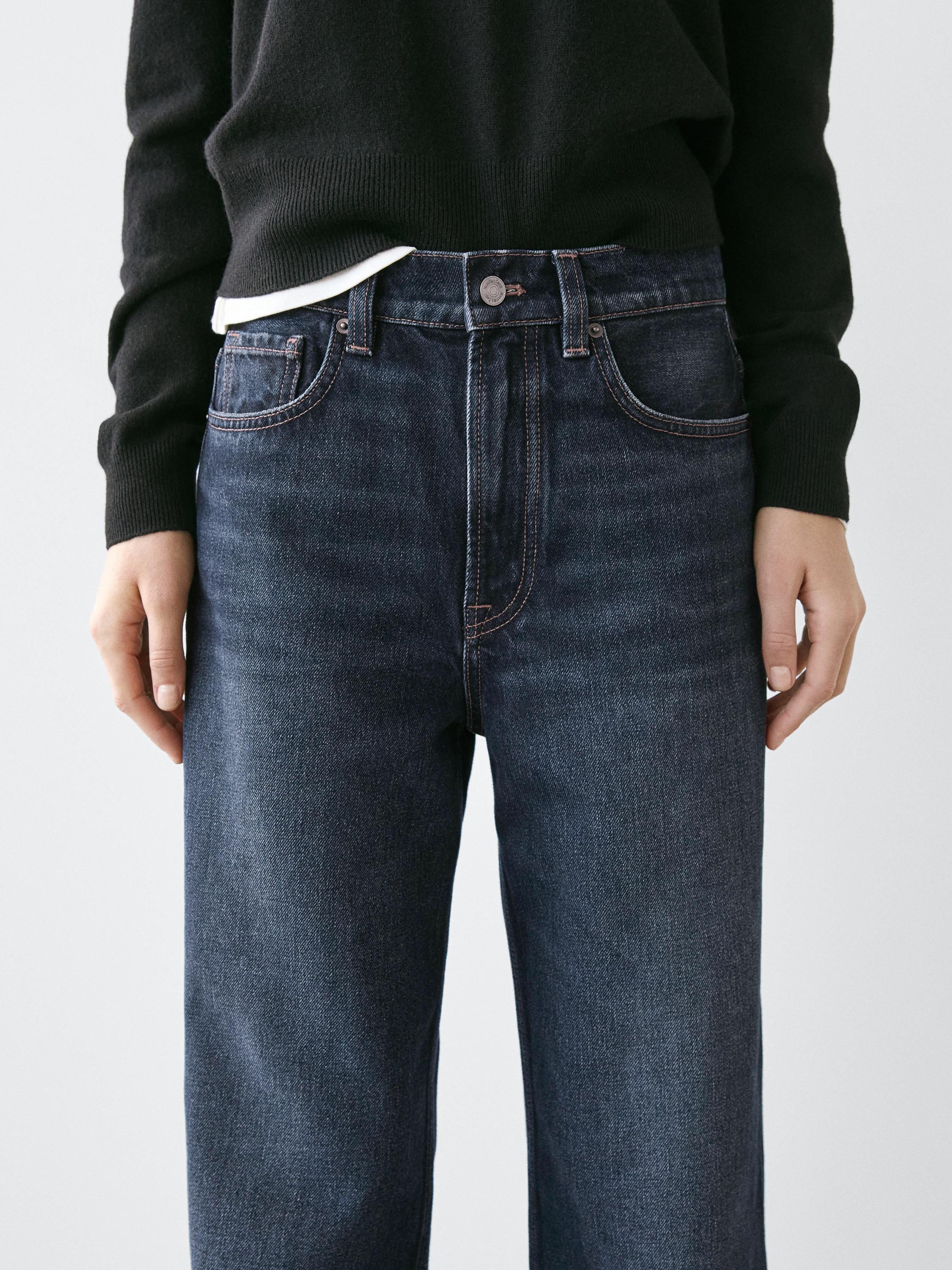 Jean wide leg taille haute