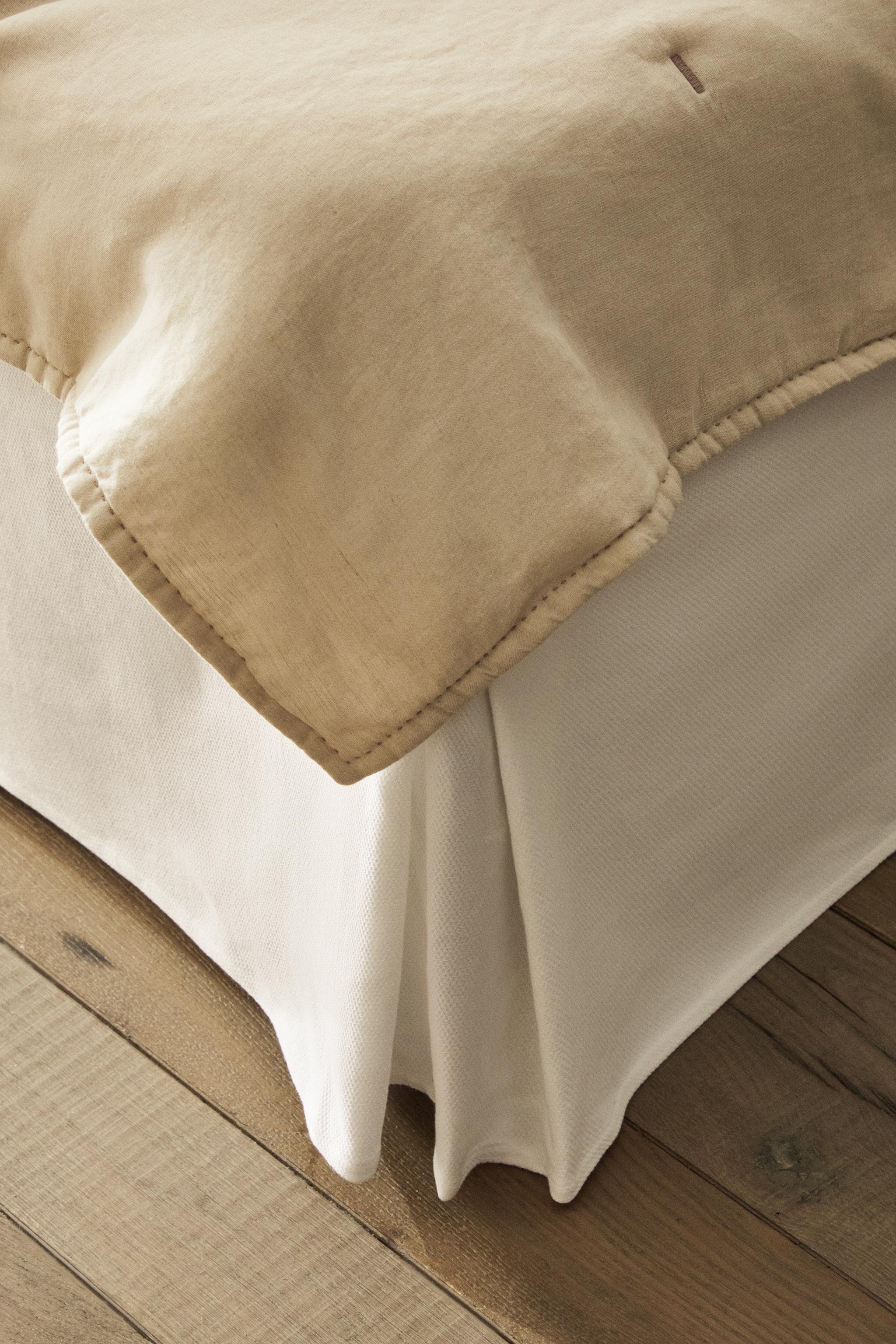 Linen bed clearance skirt on sale