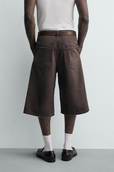 RELAXED FIT DENIM BERMUDA SHORTS - Brown by Zara - Image 2