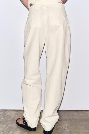 ZW COLLECTION BALLOON TROUSERS - Ecru by Zara - Image 2