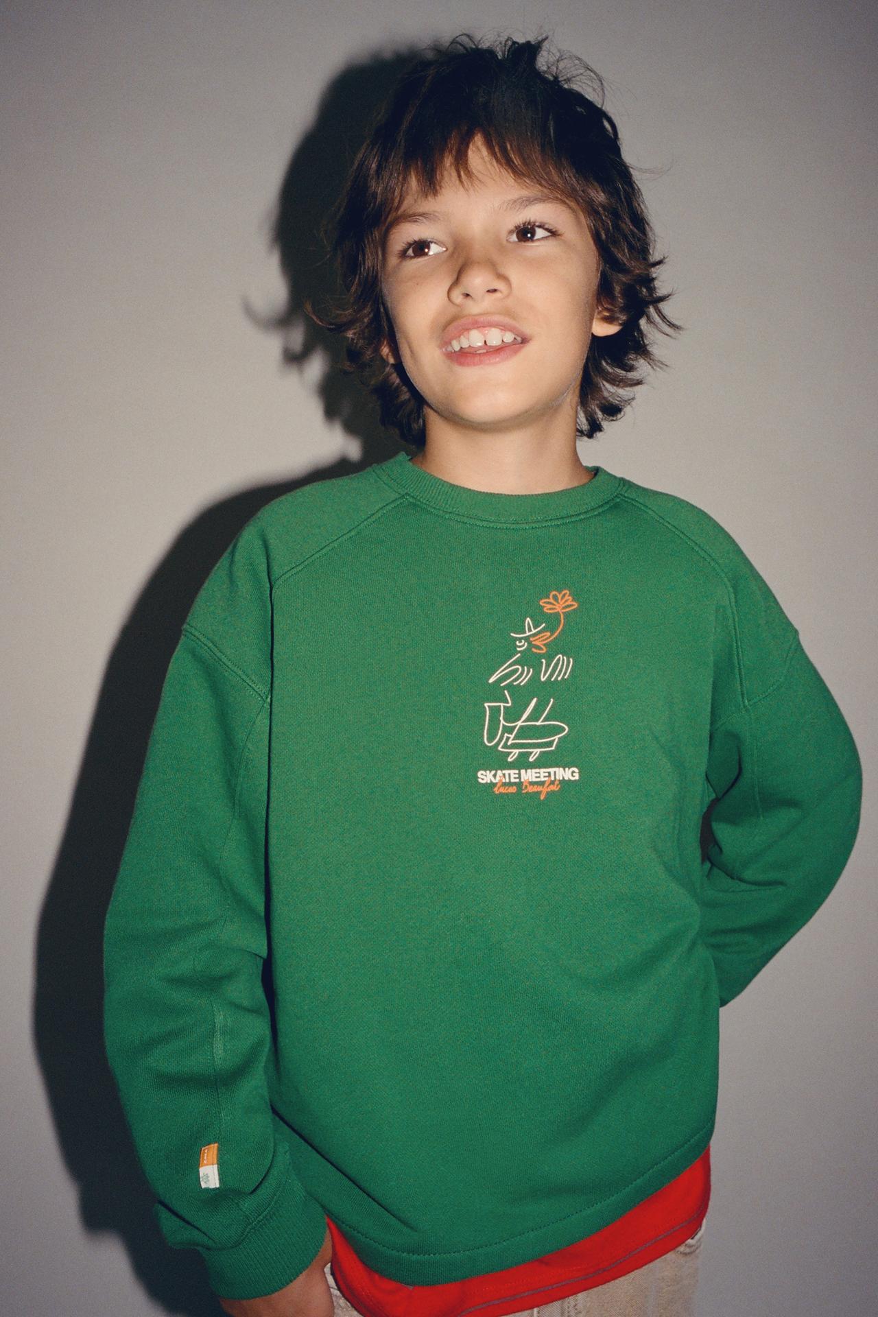 LUCAS BEAUFORT © PRINTED SWEATSHIRT — Green