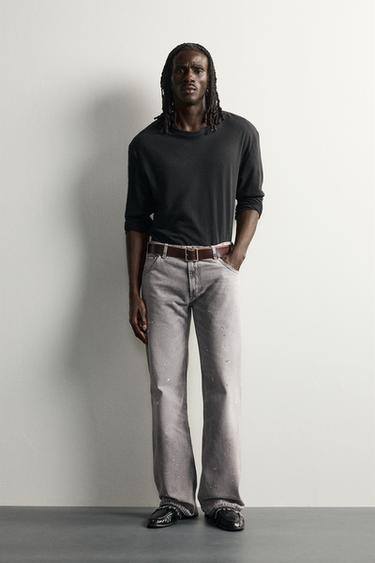 LOW-RISE BOOT-CUT JEANS - Grey by Zara - Image 0