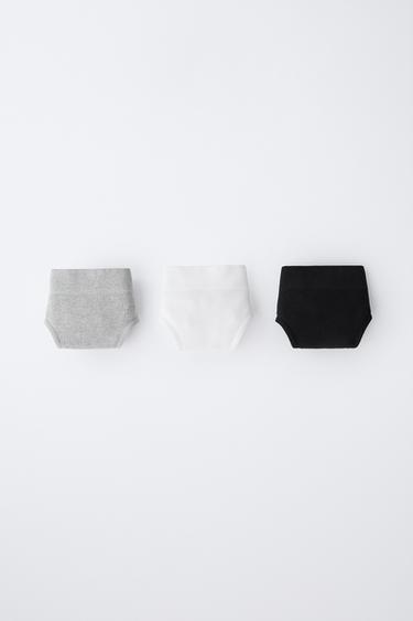 8-14 AÑOS/ PACK TRES BRAGUITAS SEAMLESS - Negro de Zara