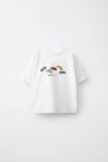 Zara HOT WHEELS™ MATTEL PRINT T-SHIRT - White