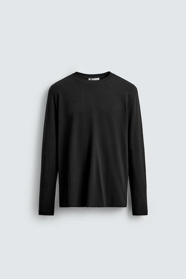 BASIC SLIM FIT T-SHIRT - Black by Zara