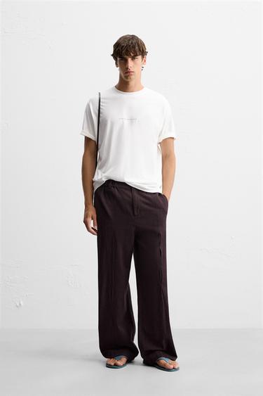 コントラストパッチ付きTシャツホワイト0Zaraのコントラストパッチ付きTシャツ - ホワイト - 画像 0