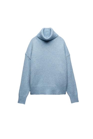 HIGH COLLAR KNIT SWEATER