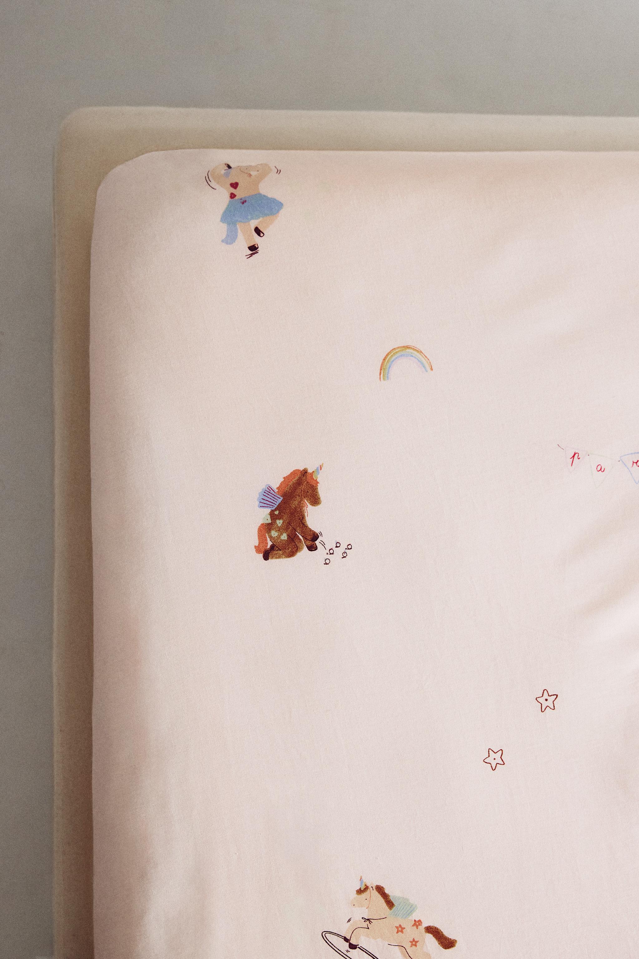 DRAP-HOUSSE ENFANT LICORNES
