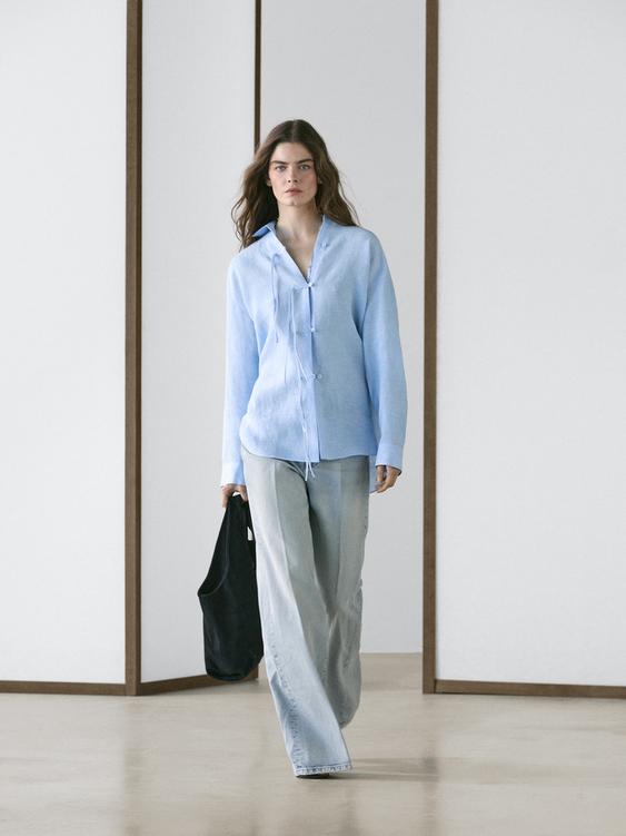 Flowing 100% linen shirt from Zara - $130