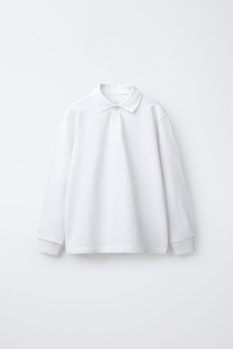BASIC PIQUÉ POLO SHIRT White ZARA India