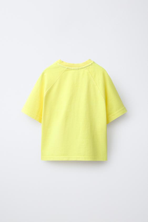 ENSEMBLE JOGGING T-SHIRT ET BERMUDA UNI - Jaune de Zara - Image 2