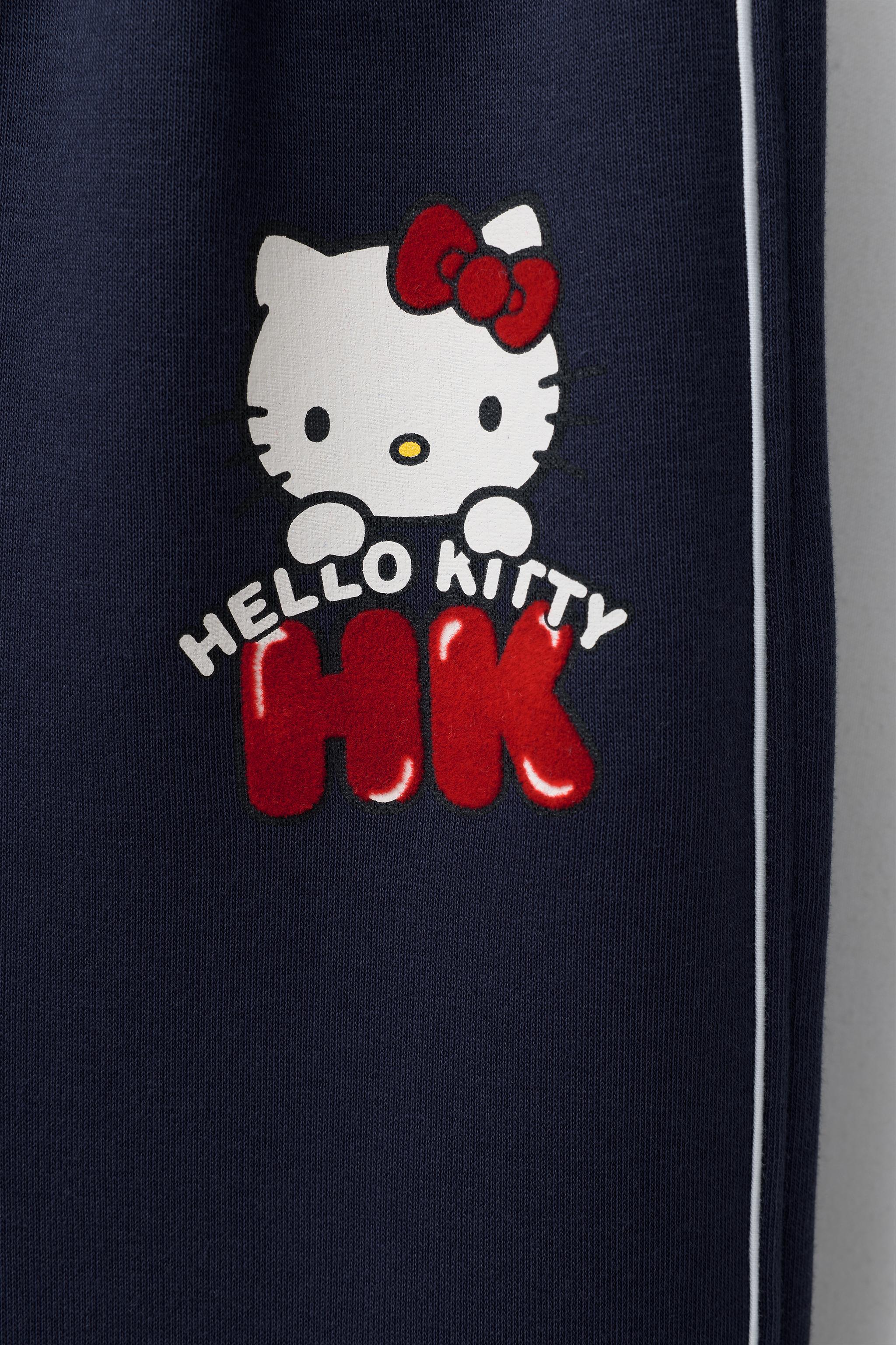 HELLO KITTY © SANRIO WIDE LEG JOGGING PANTS - Navy blue