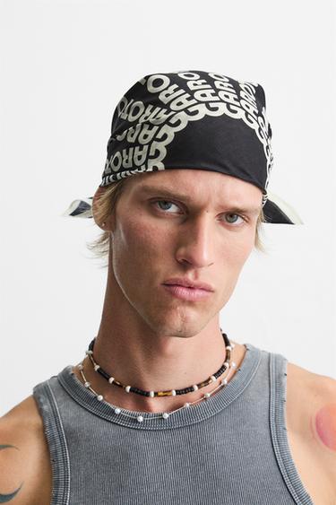 TEXT PRINT BANDANA - Black by Zara - Image 0