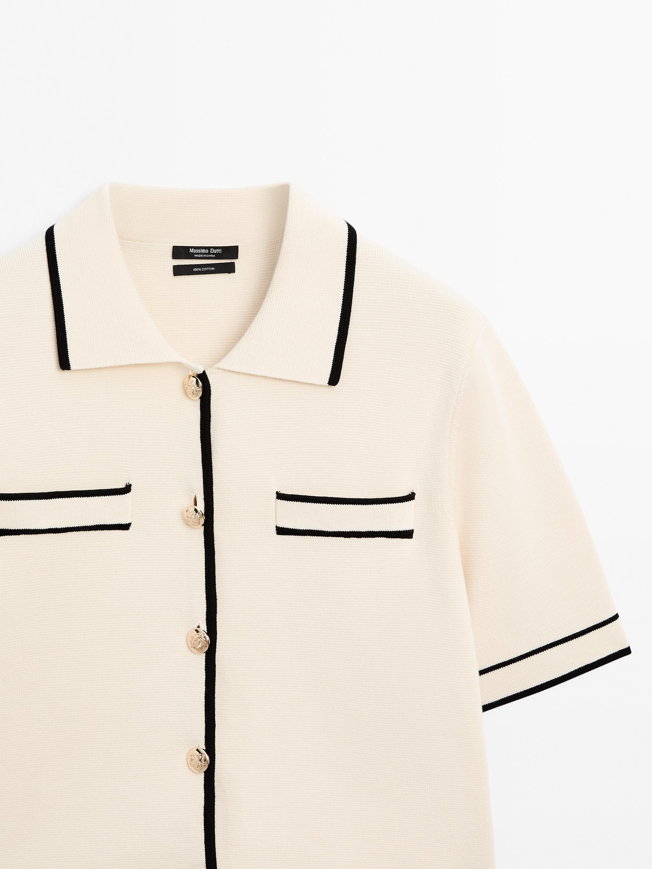 Cardigan à manches courtes avec boutons fantaisie