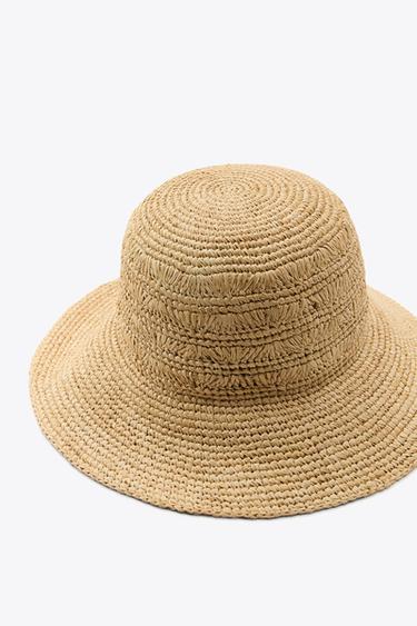 BRAIDED BUCKET HAT - Light beige by Zara - Image 1