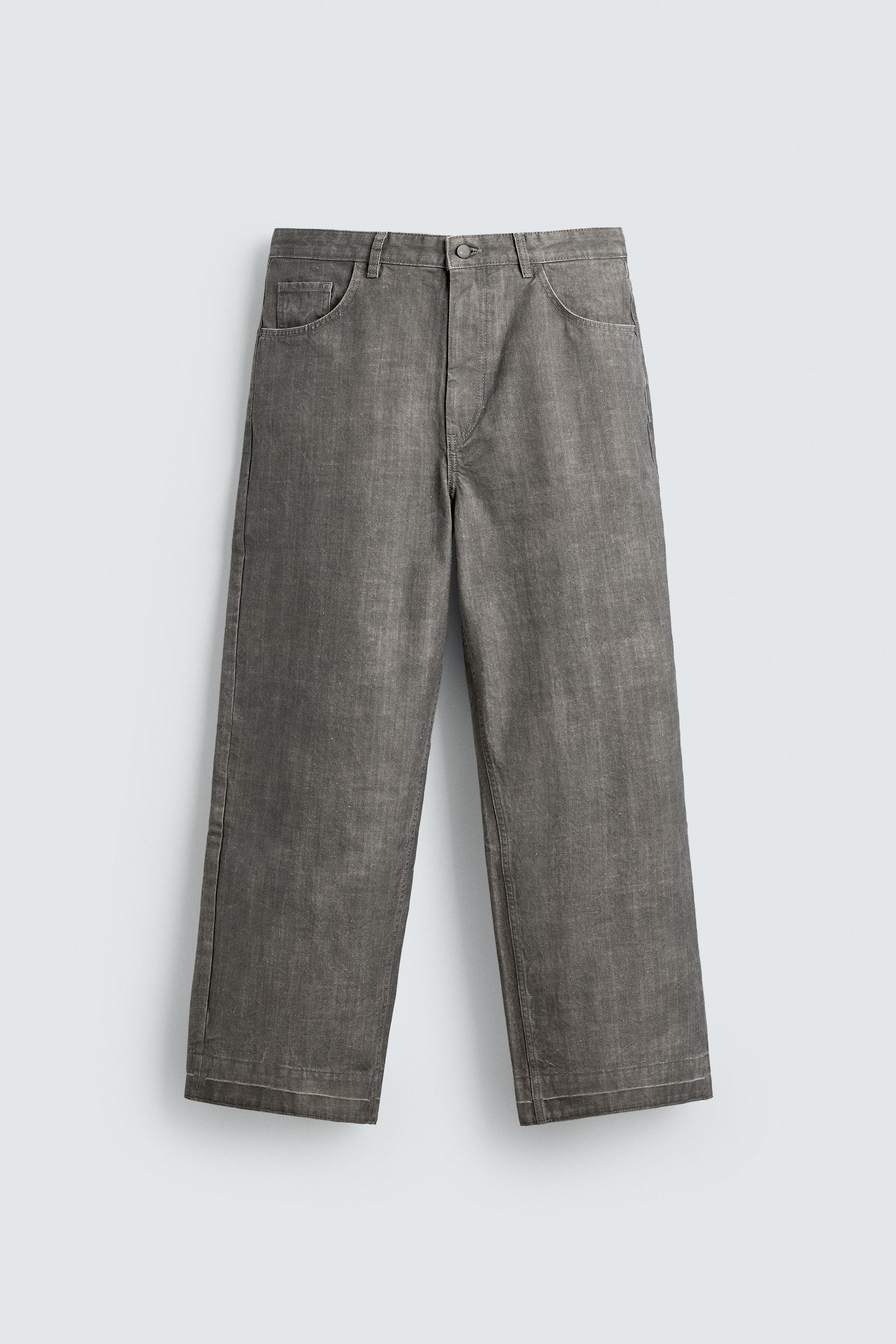 PANTALON STRAIGHT FIT À CHEVRONS