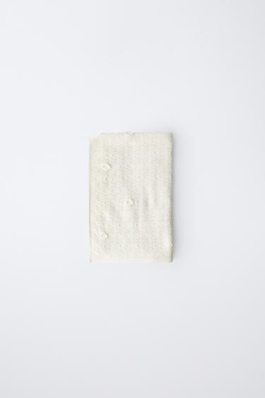 COUVERTURE EN MAILLE FLEURS 3D - Écru de Zara - Image 0