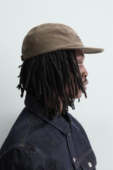 CORDUROY FLAT PEAK CAP - Beige by Zara - Image 1