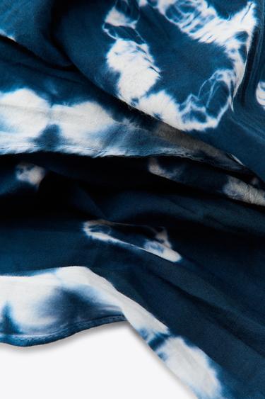 TIE-DYE CREASED BANDANA X FANGLU LIN - Blue by Zara - Image 4