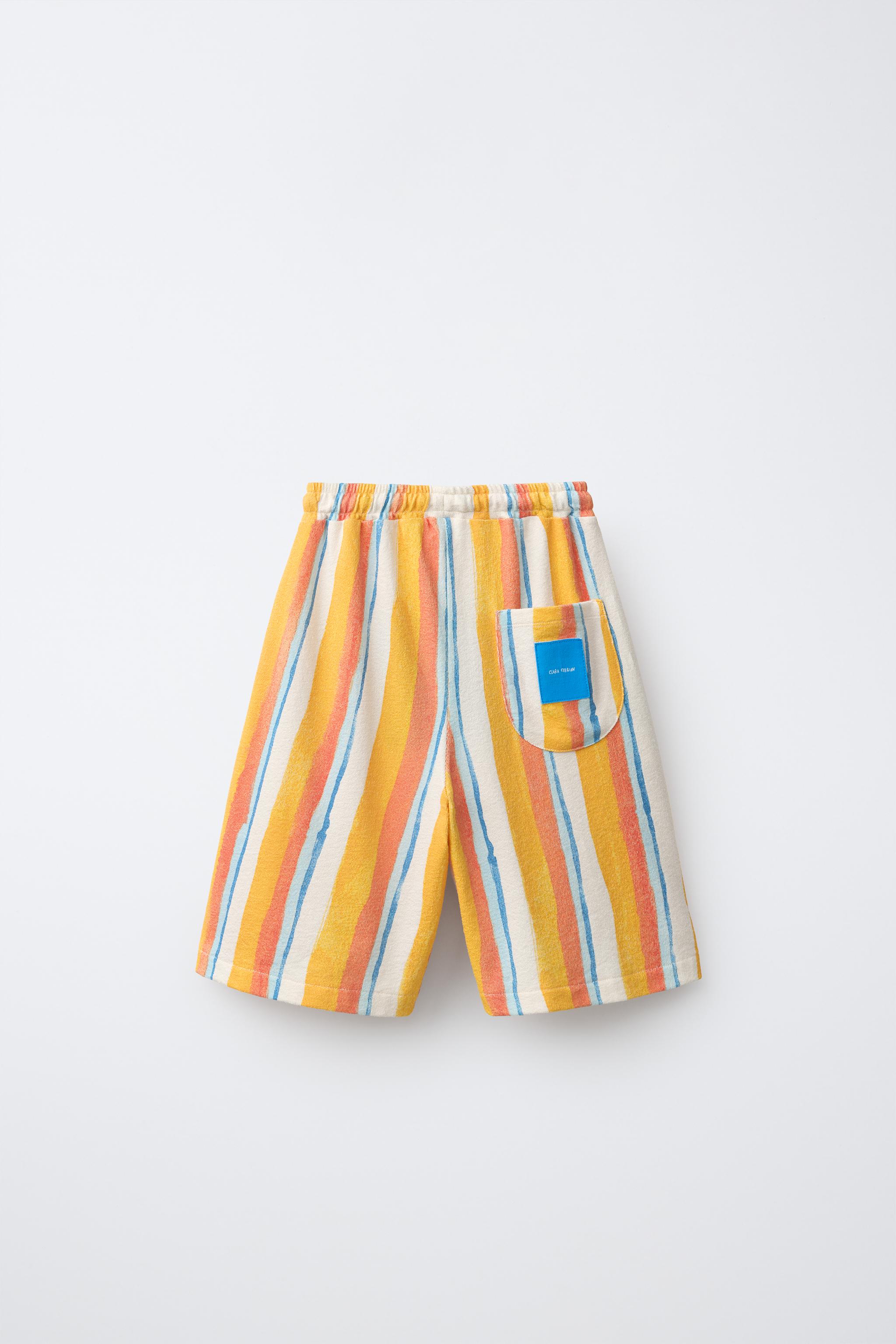 CLARA CEBRIAN © STRIPED TERRYCLOTH SHORTS