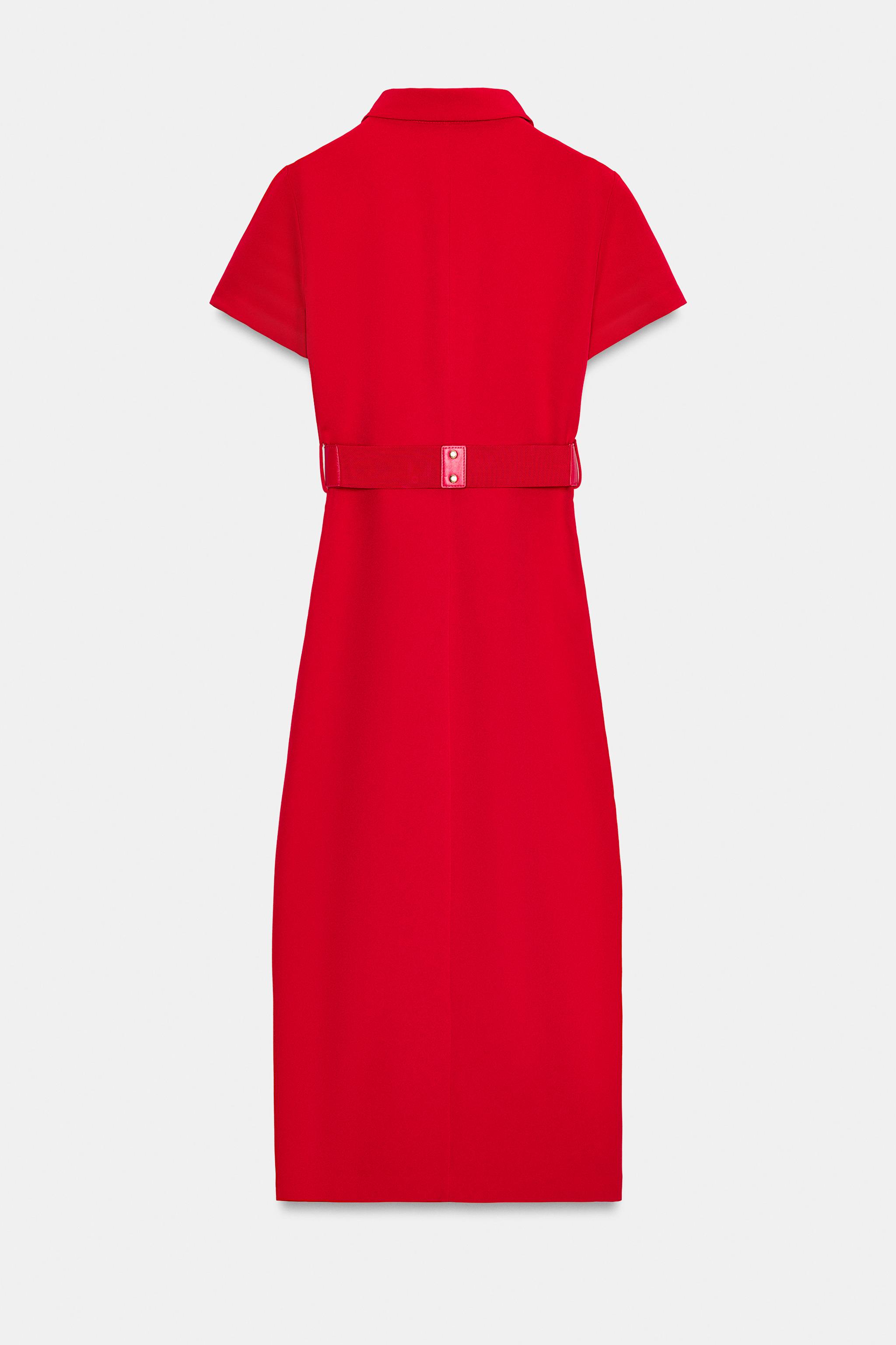ROBE MI-LONGUE AVEC CEINTURE