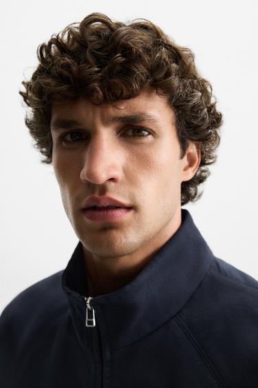 BLOUSON STRUCTURÉ - Bleu marine de Zara - Image 4