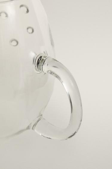 FISH AND BUBBLE BOROSILICATE GLASS PITCHER — Blue 2