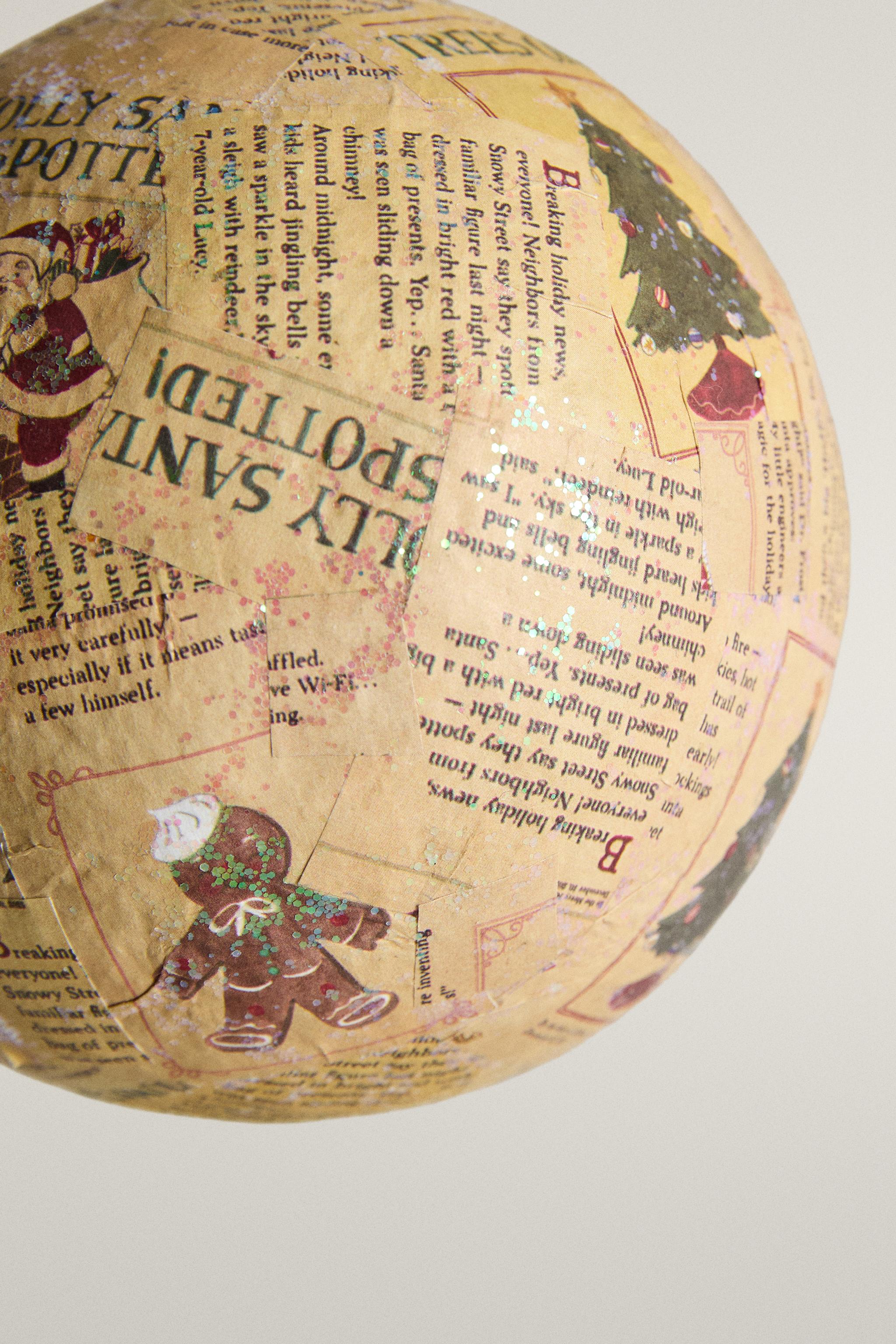 PRINTED PAPER CHRISTMAS TREE DECORATION
