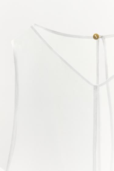 ROBE EN ORGANZA VOLUME ZW COLLECTION - Blanc de Zara - Image 7