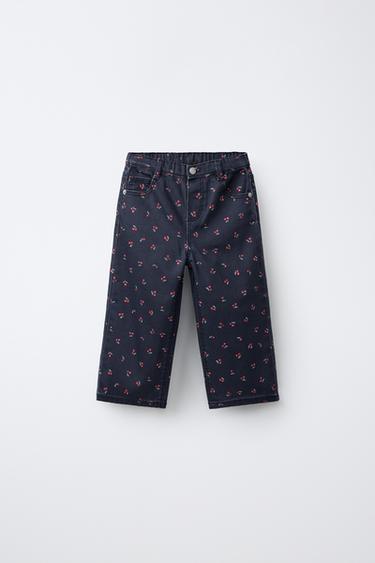 CHERRY PRINT TWILL CULOTTES - Blue by Zara