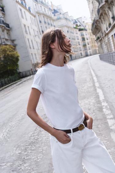 Zara SHORT SLEEVE T-SHIRT - White