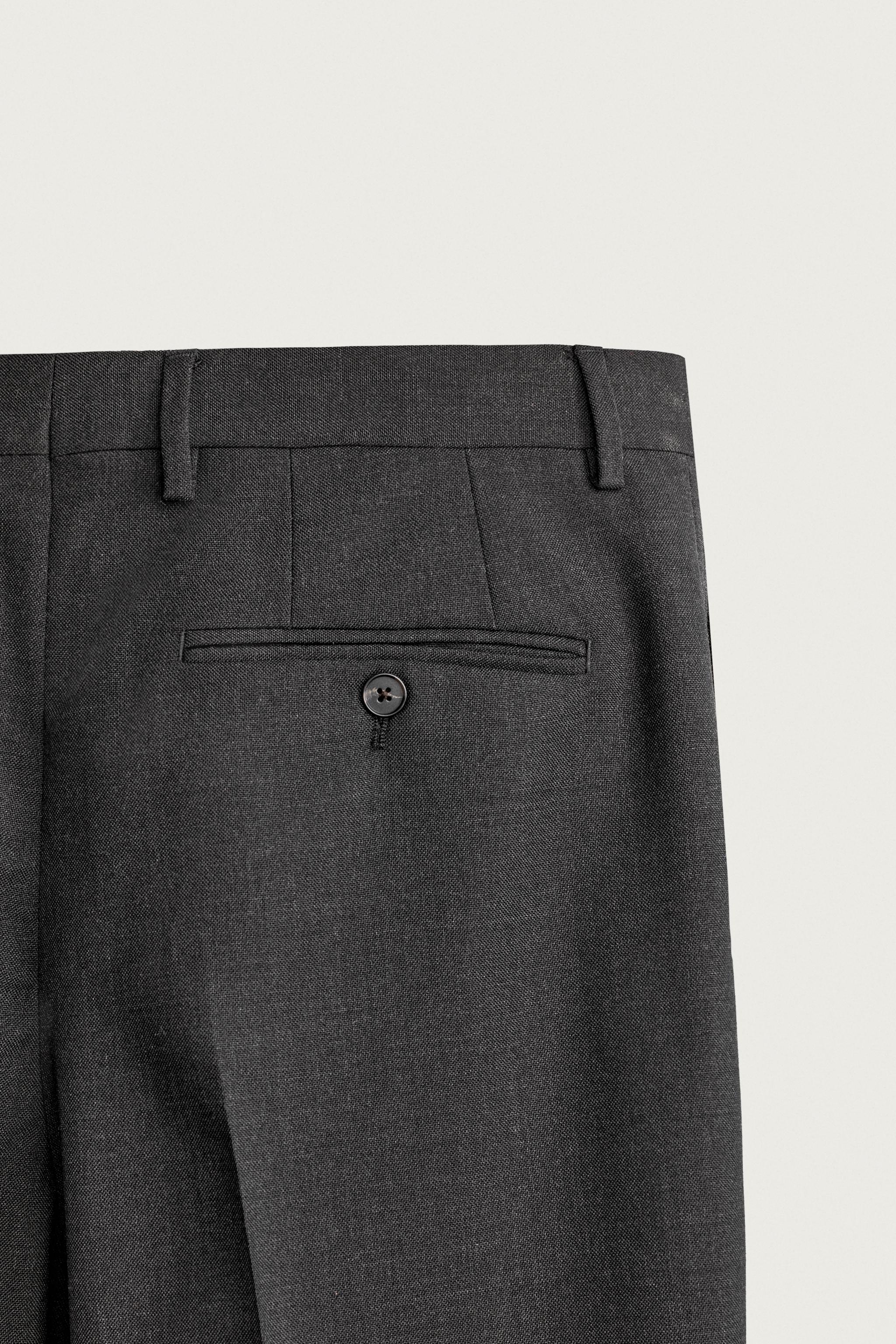 Мужские брюки Zara 100% WOOL REGULAR FIT PANTS — фото 10
