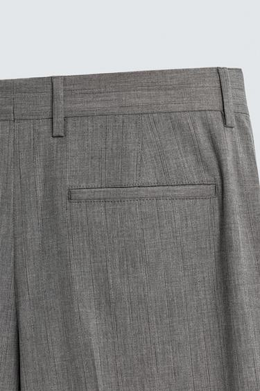 PANTALON DE COSTUME FLARE À RAYURES - Gris de Zara - Image 9