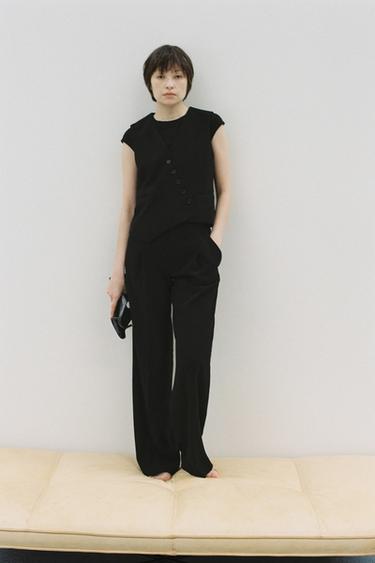 ZW COLLECTION ASYMMETRIC WAISTCOAT - Black by Zara