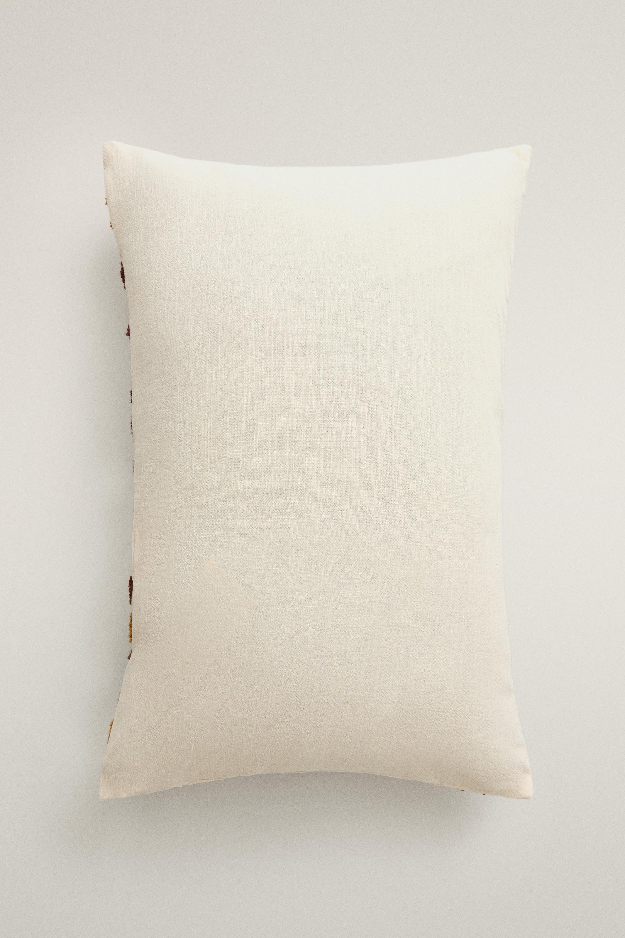 Floral tufting throw pillow cover