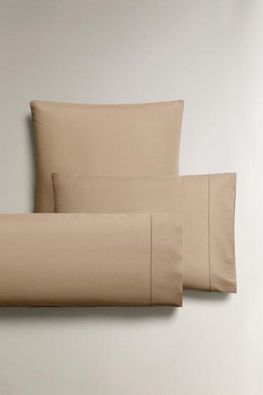 PERCALE PILLOWCASE (300 THREAD COUNT) - Dark beige by Zara