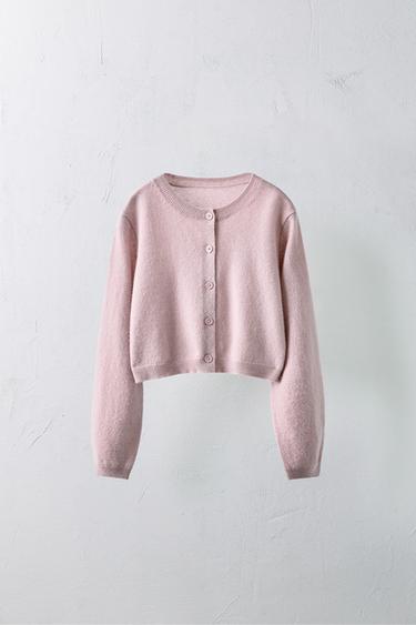 6-10 ANS/ VESTE 100 % CACHEMIRE LIMITED EDITION - Rose poudré de Zara