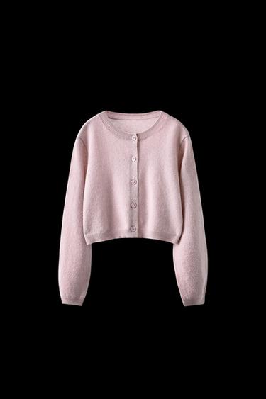 6-10 AÑOS/ CHAQUETA 100% CASHMERE LIMITED EDITION - Rosa empolvado de Zara - Imagen 0