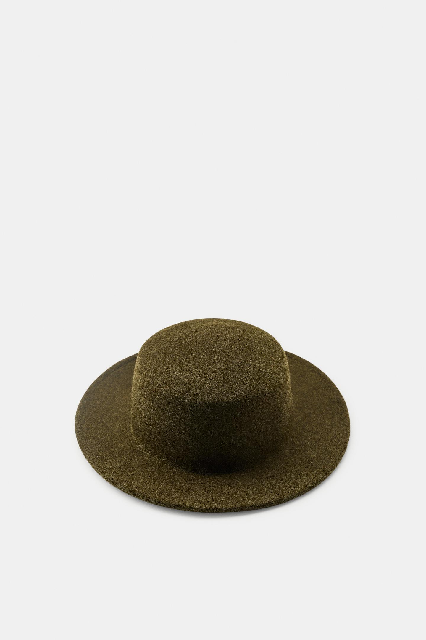Женский головной убор Zara 100% Wool Felt Hat, цвет: Зелёный — фото 2