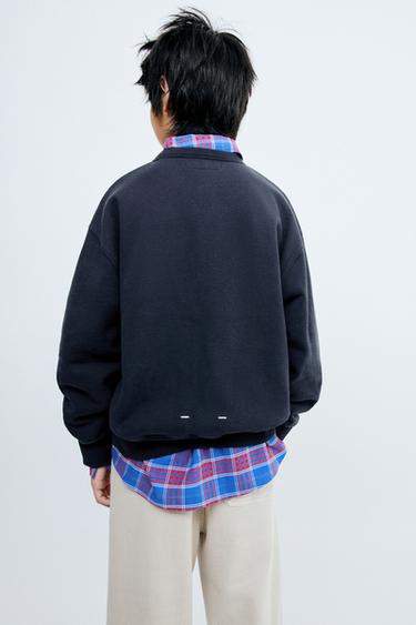 STORIESZ - TEXTURED SOLID SWEATSHIRT — navy 3
