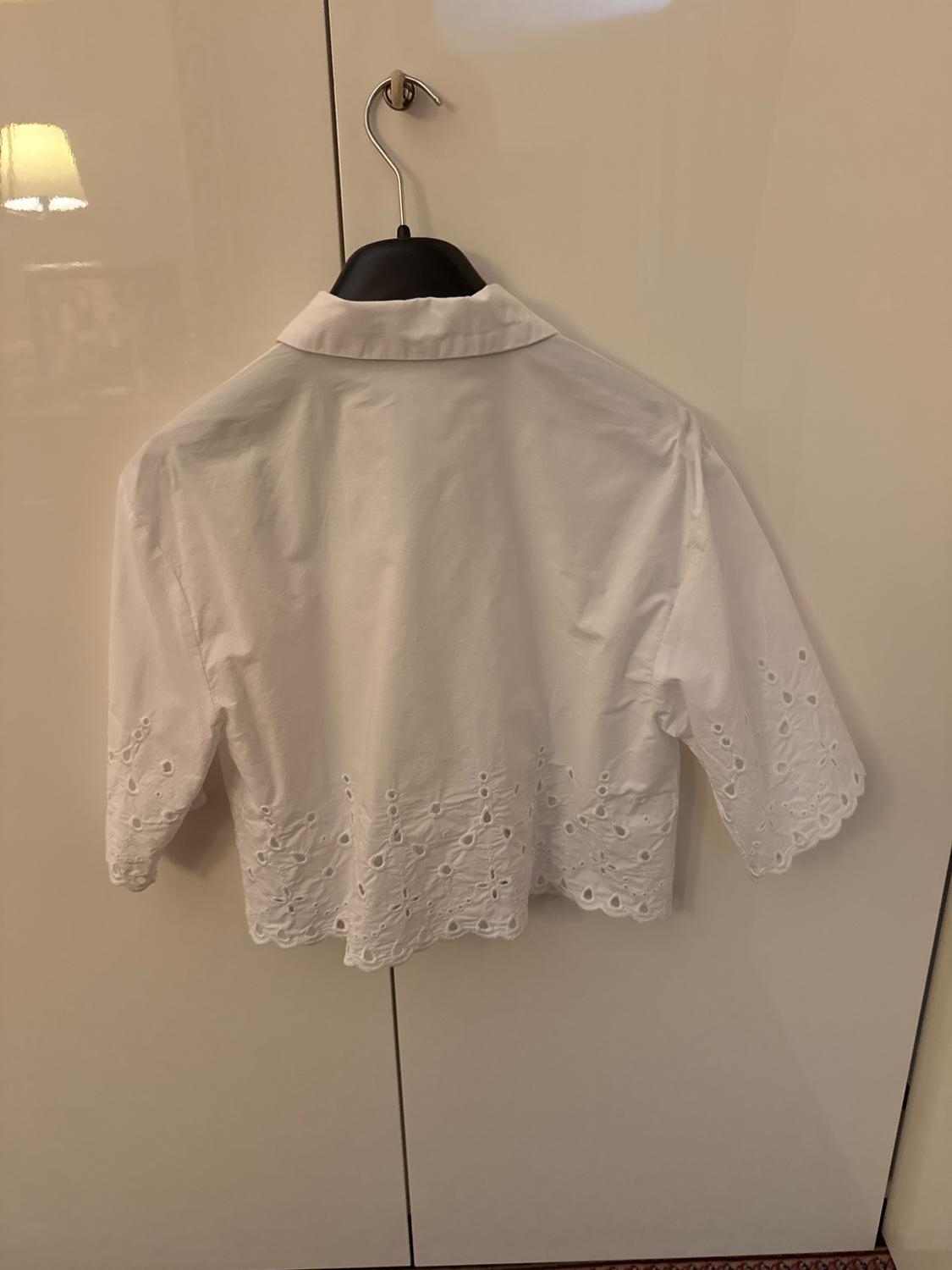 CROPPED SHIRT WITH CUTWORK EMBROIDERY - Image 2