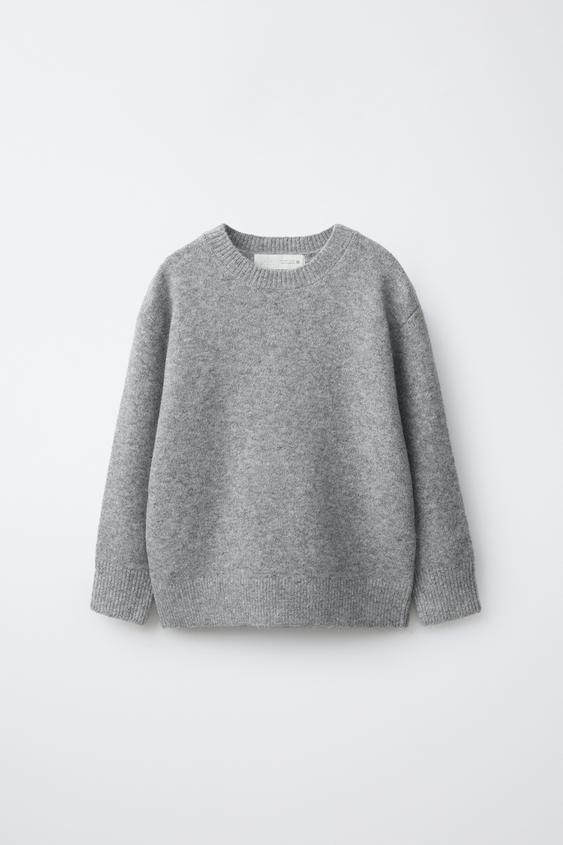 SUÉTER PUNTO LISO - Gris de Zara - Imagen 0