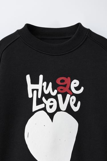 HEART SWEATSHIRT - Black by Zara - Image 2