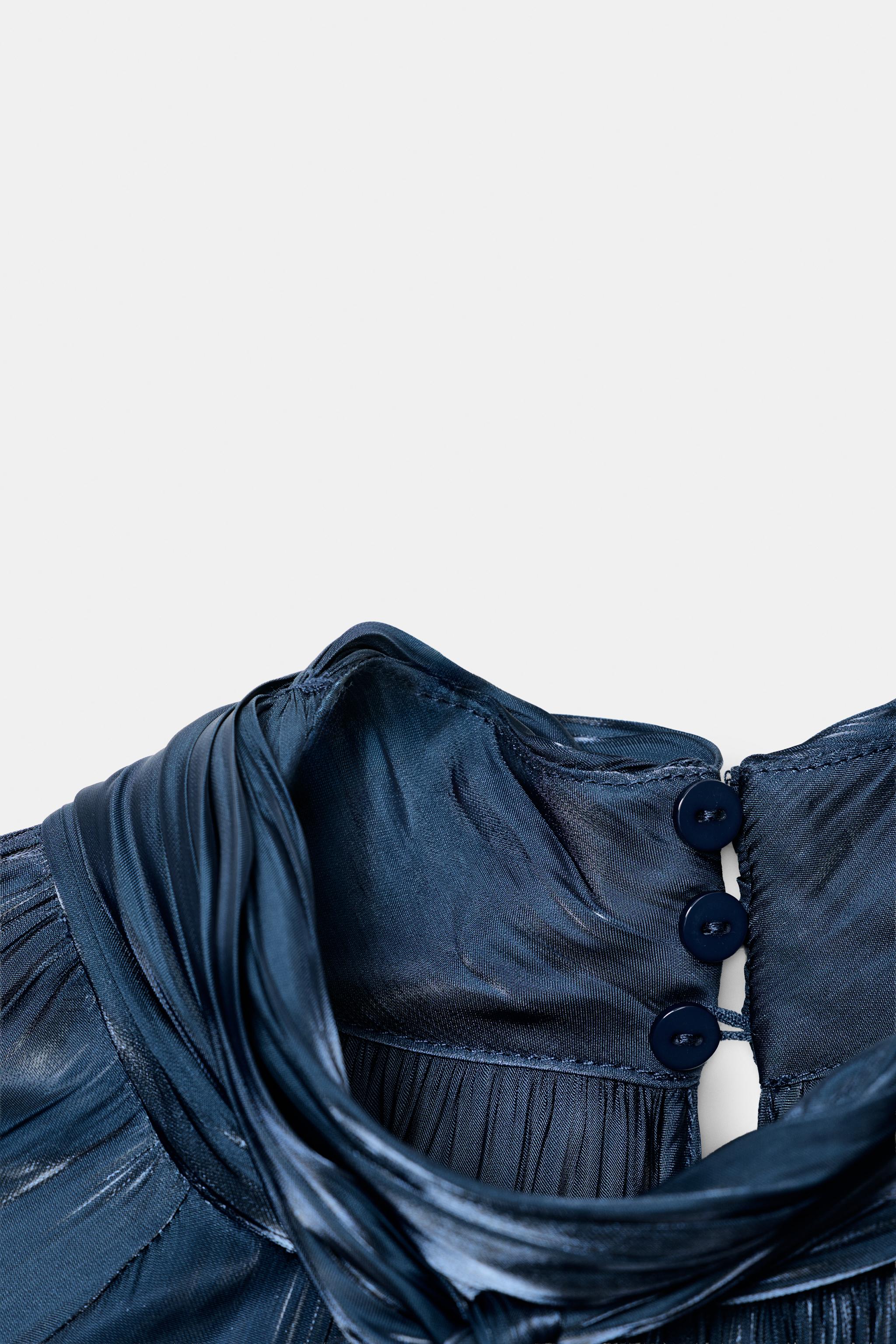 Zara Saten Fiyonklu Bluz görsel 5
