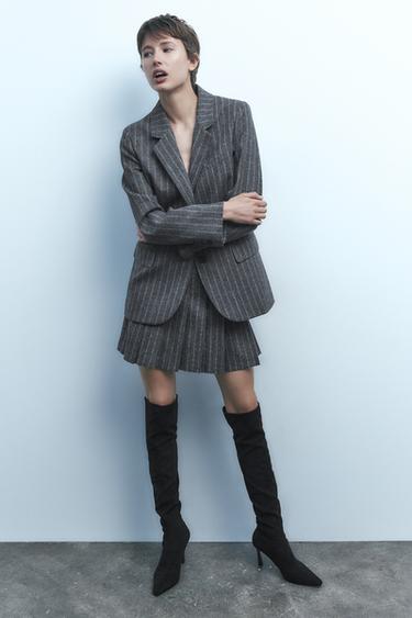 БОТФОРТЫ ИЗ ТКАНИ, НА КАБЛУКЕ — Черный от Zara — изображение 0