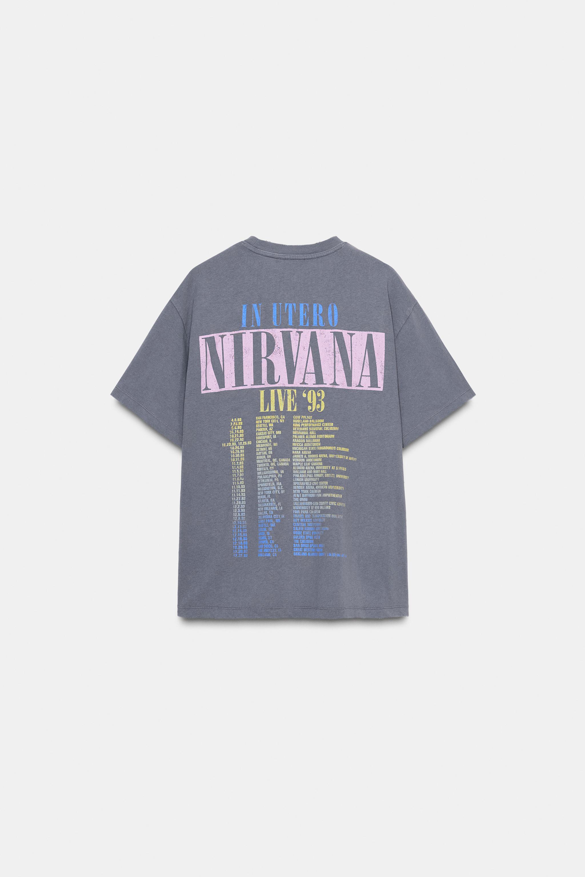 NIRVANA© FADED-EFFECT T-SHIRT - Anthracite grey | ZARA South Africa